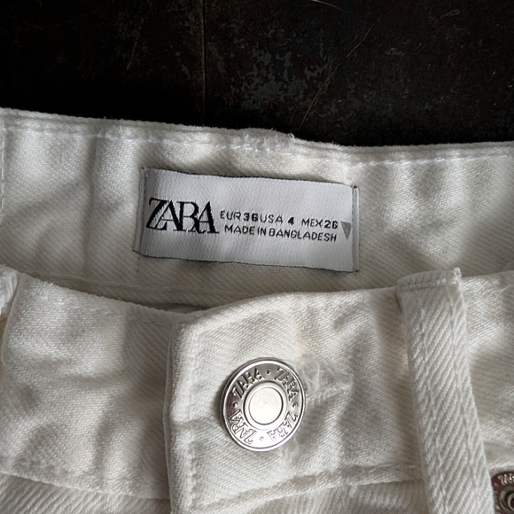 Zara Cream Denim Pants - Picture 7 of 8